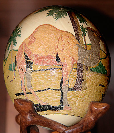 Decorated Egg - Oasis and Camel
