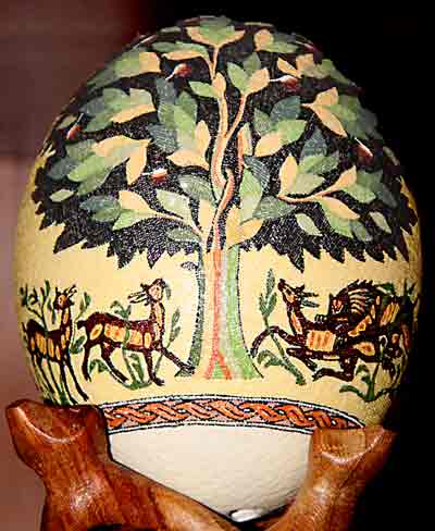 Decorated Egg - Tree of Life